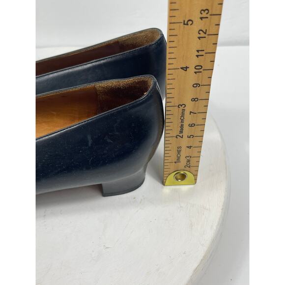 Coach Vintage Black Mini Heels Women's Size 7M Italy Chunky Heel - Picture 7 of 12